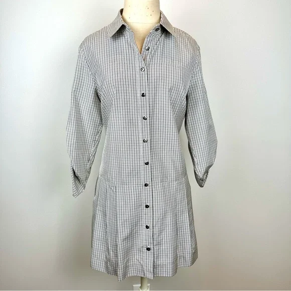 Worth | Dresses | Worth New York 34 Length Sleeve Button Down Silk Dress  With Drop Waist | Poshmark